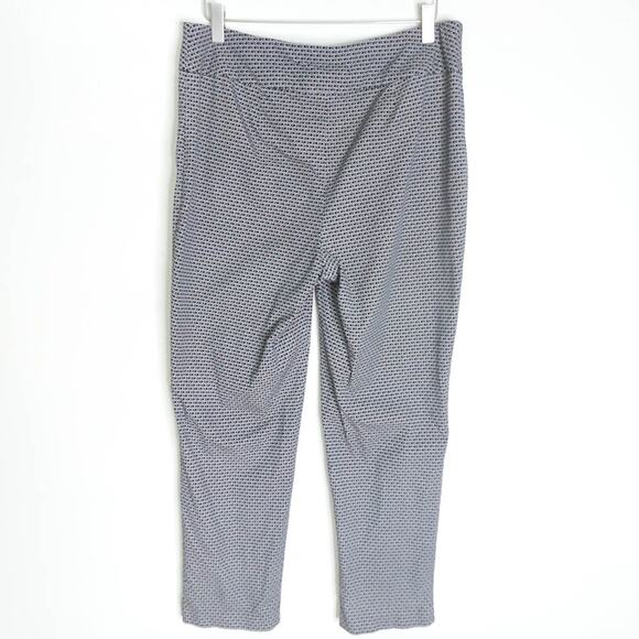 Chico’s So Slimming Womens 1.5 Black White Geo Ankle Pants Trousers Medium 10 - Picture 4 of 6